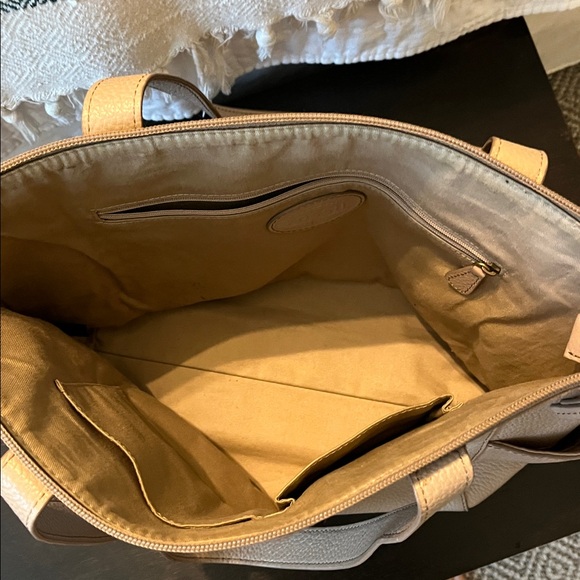 FOSSIL MIMI taupe pebble leather tote bag - Picture 3 of 10